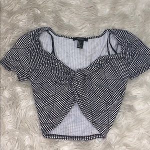 Black and White Crop Top